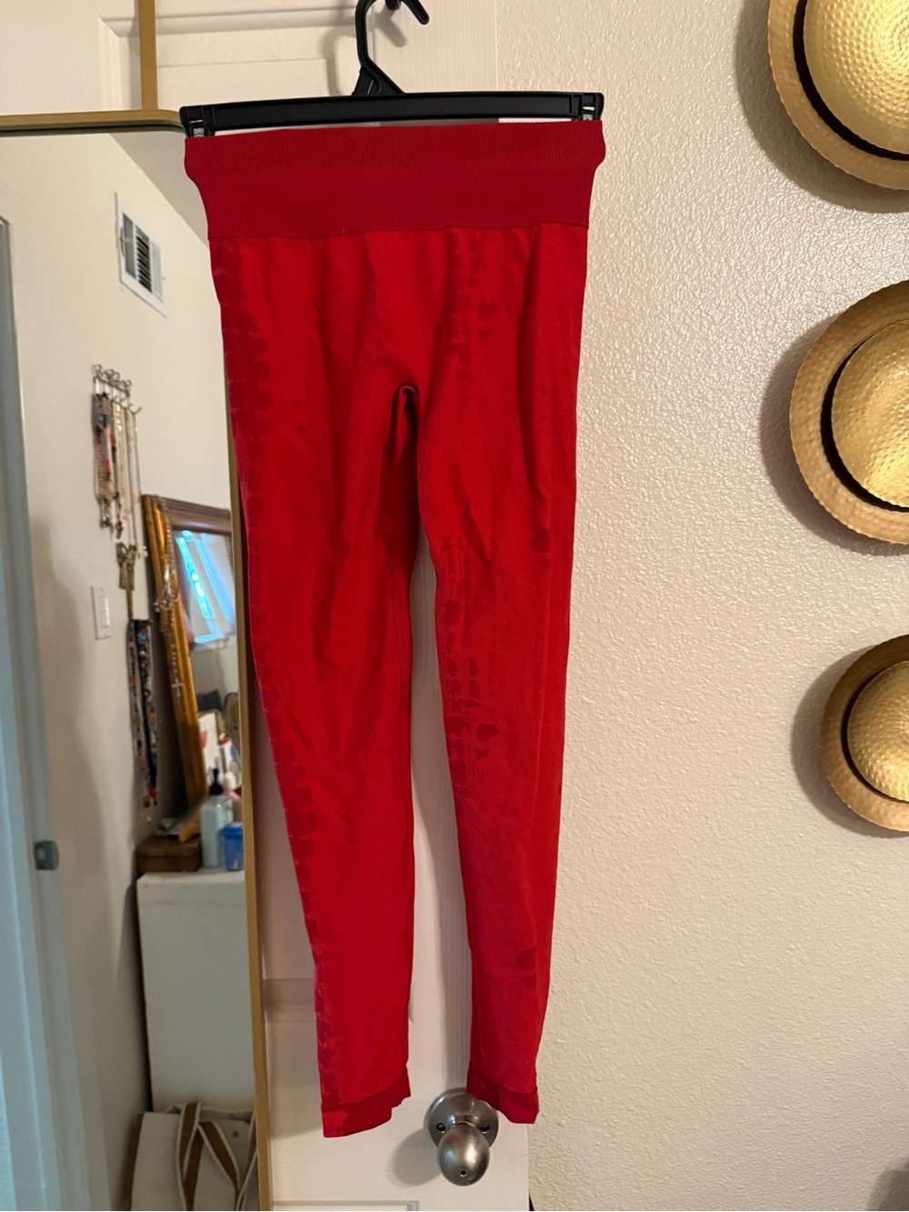 Women’s High-Waist Red Leggings